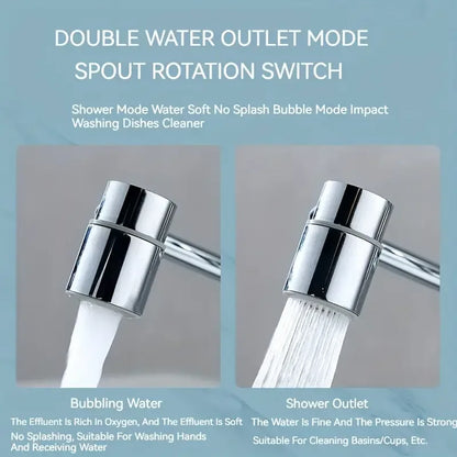 Extensor Giratorio para Grifo 1080° con Doble Modo de Agua