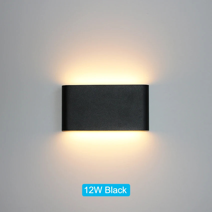Lámpara LED de Pared IP65 para Interior y Exterior de Aluminio