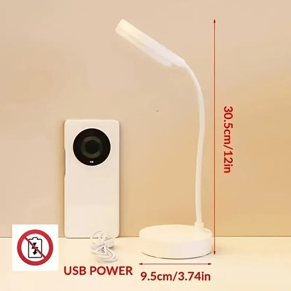 Lámpara LED de Escritorio USB Regulable con 3 Modos de Luz