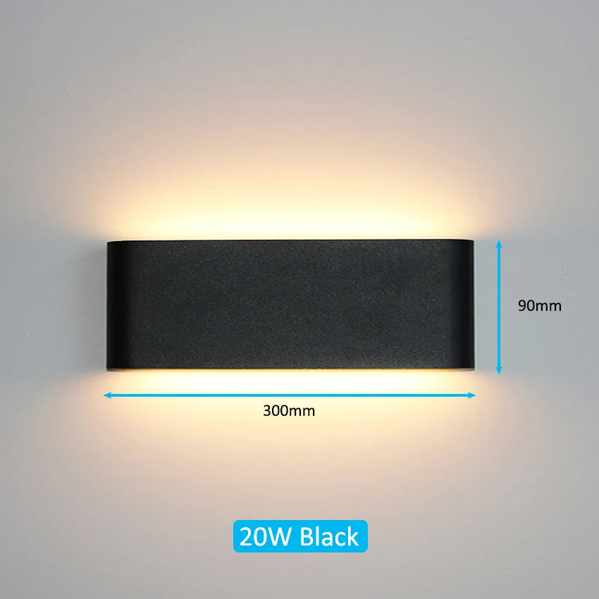 Lámpara LED de Pared IP65 para Interior y Exterior de Aluminio