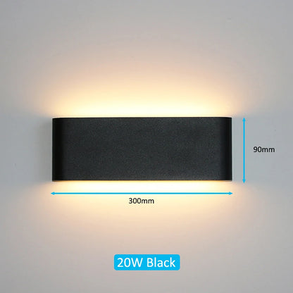 Lámpara LED de Pared IP65 para Interior y Exterior de Aluminio