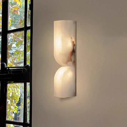 Lámpara de Pared LED de Mármol Natural Art Deco para Interior