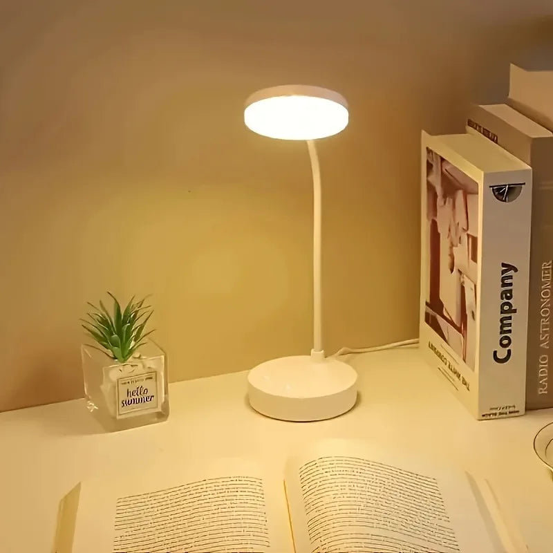 Lámpara LED de Escritorio USB Regulable con 3 Modos de Luz