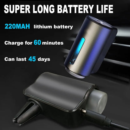 Ambientador Coche Recargable con Difusor Inteligente USB LED RGB