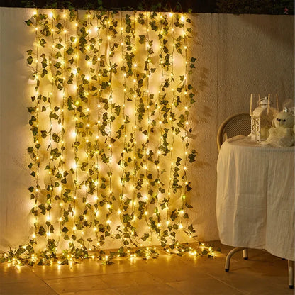 Guirnalda LED Decorativa con Hiedra Artificial para Interior