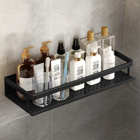 Estante de Baño de Aluminio para Pared Organizador Multifuncional