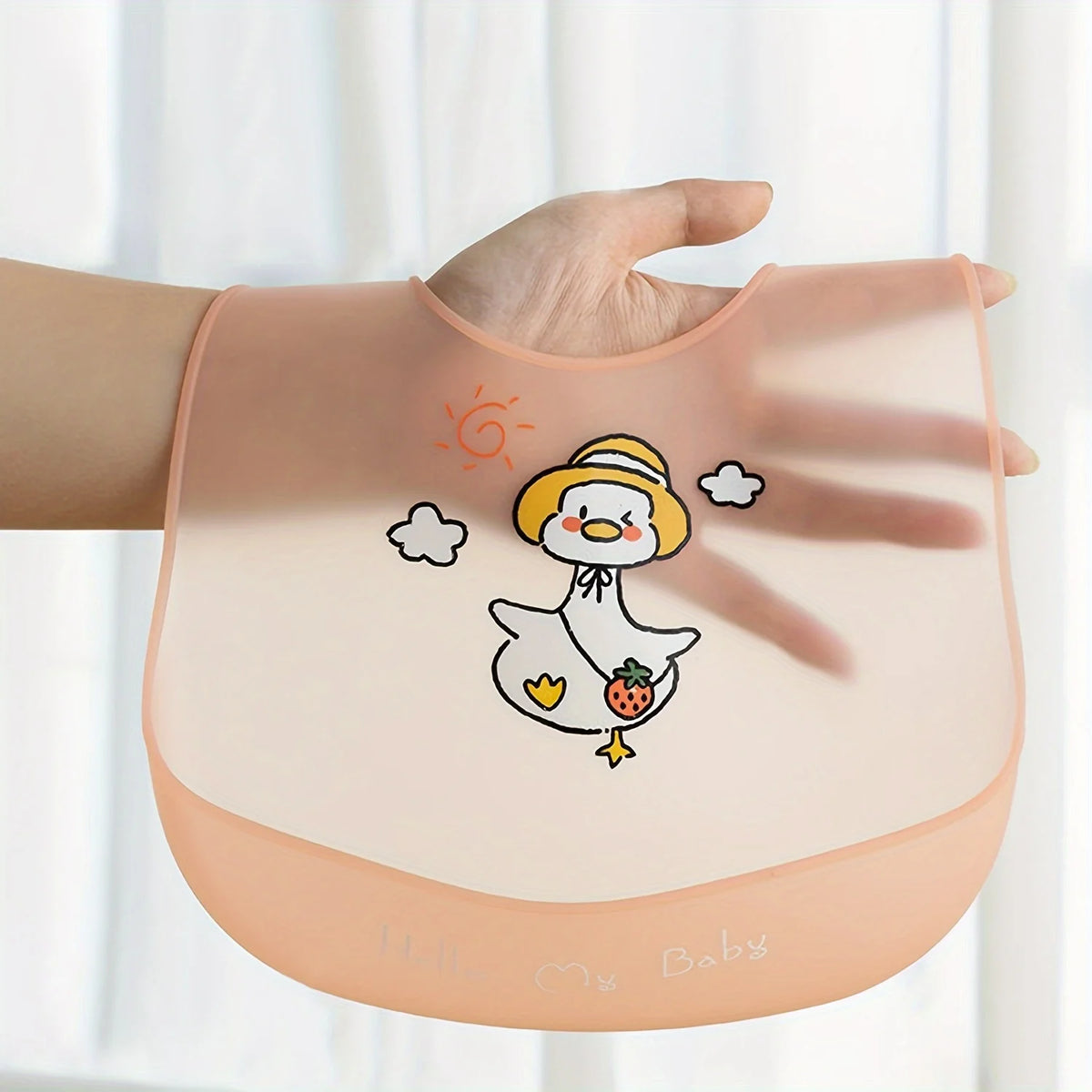 Babero de Silicona Impermeable para Bebé con Bolsillo Recogemigas