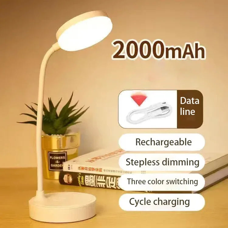Lámpara LED de Escritorio USB Regulable con 3 Modos de Luz