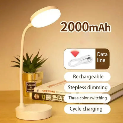 Lámpara LED de Escritorio USB Regulable con 3 Modos de Luz