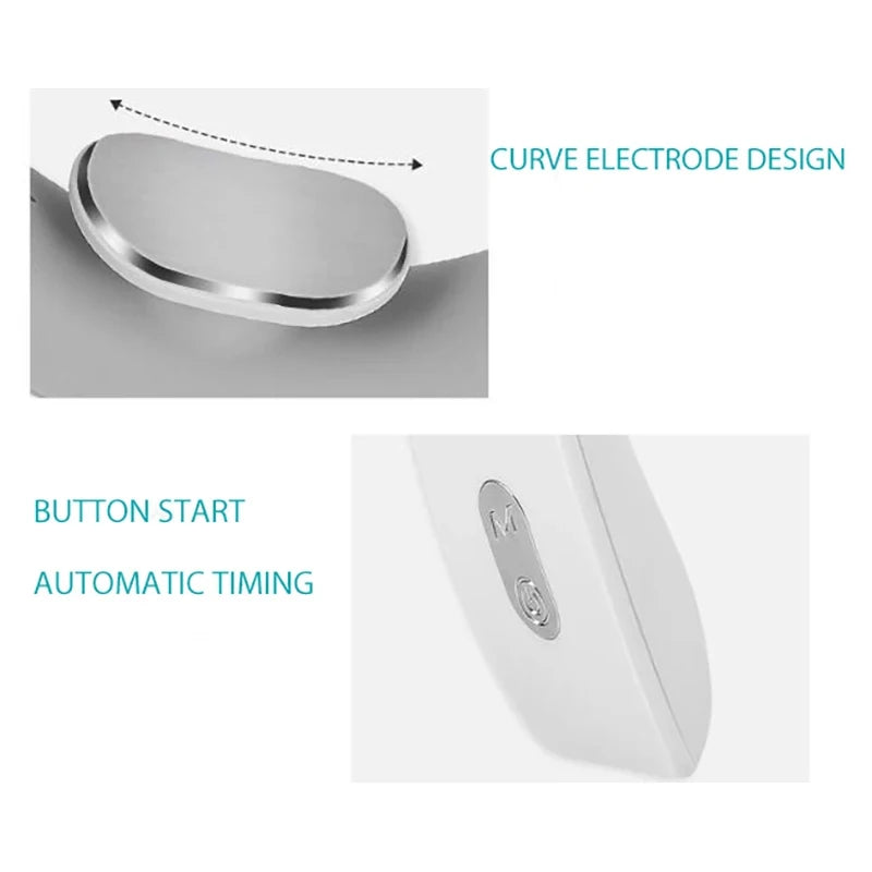 Masajeador Eléctrico Cervical EMS Recargable para Cuello y Hombros