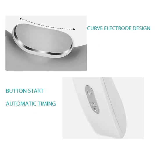 Masajeador Eléctrico Cervical EMS Recargable para Cuello y Hombros