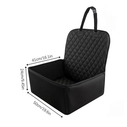 Asiento Protector para Perros Coche Impermeable Antideslizante Negro