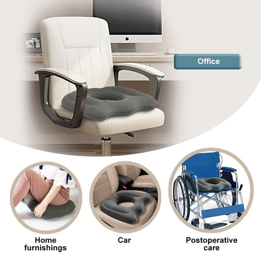 Cojín Ortopédico Inflable para Asiento con Alivio de Presión