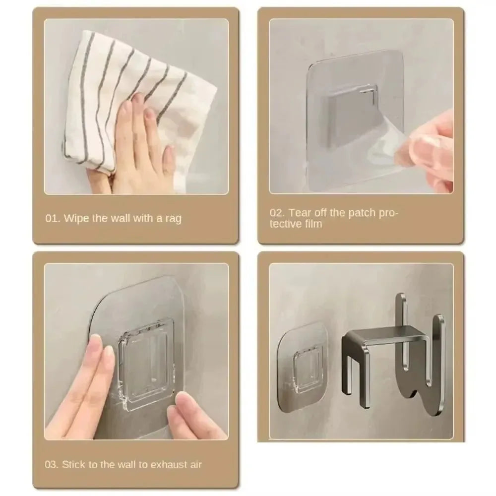 Soporte Adhesivo para Zapatillas de Pared Metálico sin Perforar