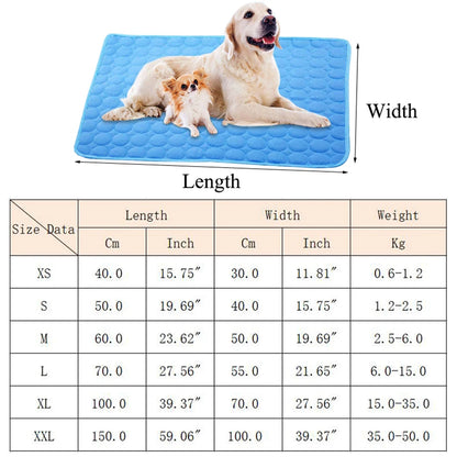 Alfombrilla Refrescante para Perros y Gatos Lavable Antideslizante