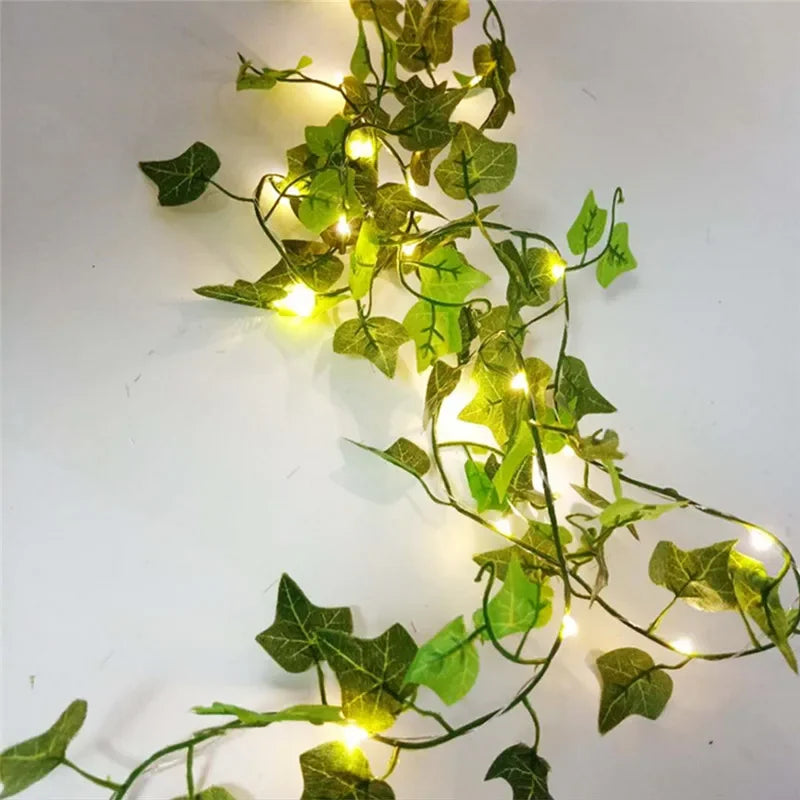 Guirnalda LED Decorativa con Hiedra Artificial para Interior