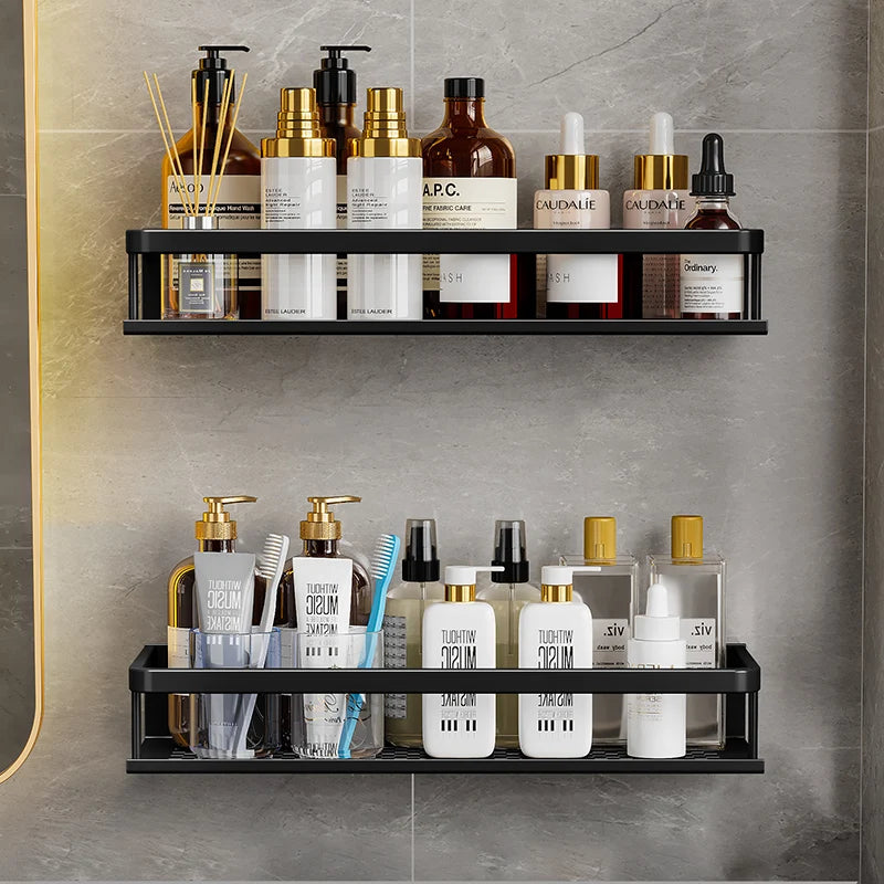 Estante de Baño de Aluminio para Pared Organizador Multifuncional