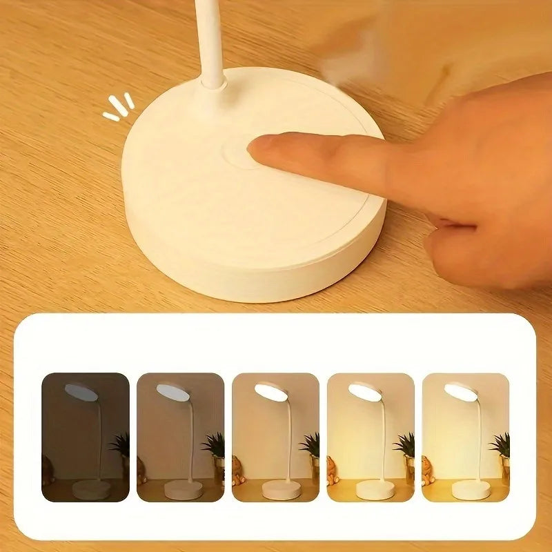 Lámpara LED de Escritorio USB Regulable con 3 Modos de Luz