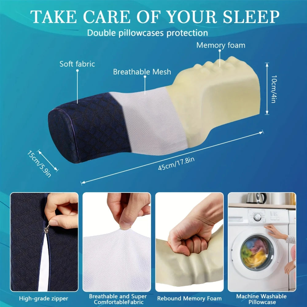 Almohada Cervical Ortopédica Viscoelástica para Dormir Ergonómica