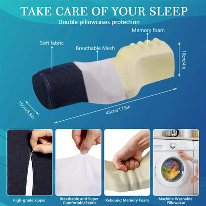 Almohada Cervical Ortopédica Viscoelástica para Dormir Ergonómica