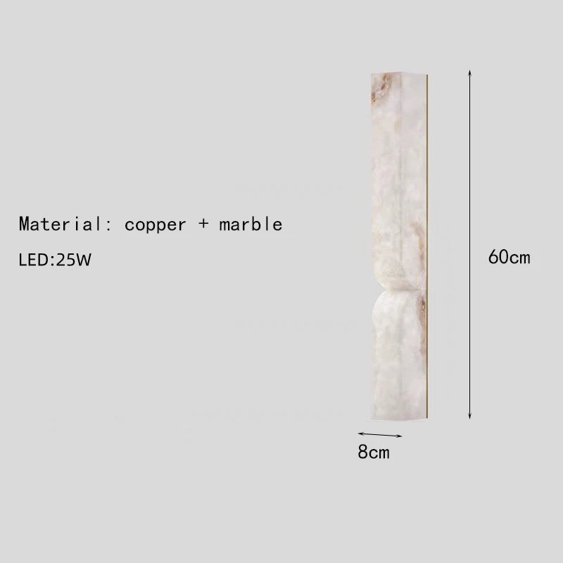 Lámpara de Pared LED de Mármol Natural Art Deco para Interior