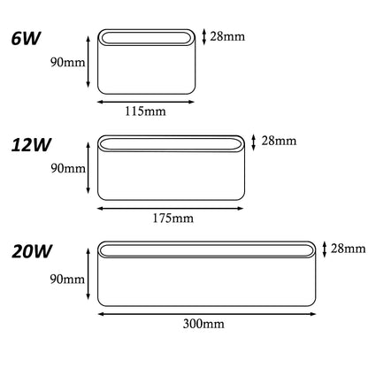 Lámpara LED de Pared IP65 para Interior y Exterior de Aluminio