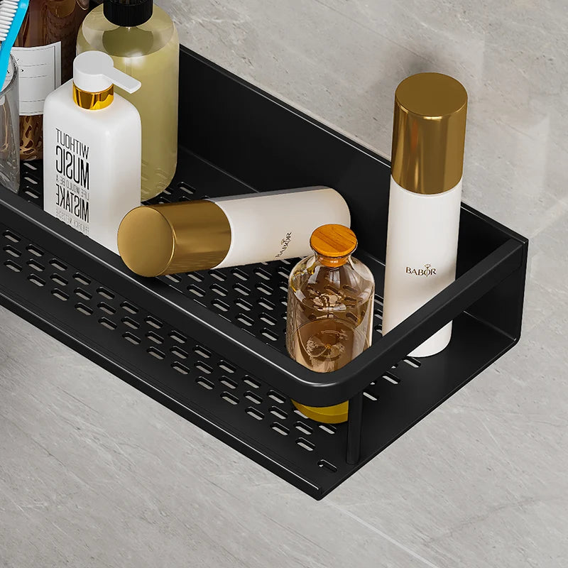 Estante de Baño de Aluminio para Pared Organizador Multifuncional