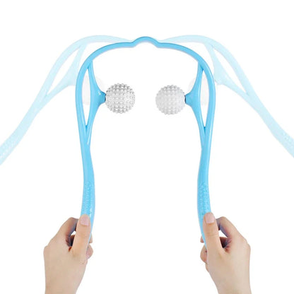 Masajeador Manual de Cuello con Doble Rodillo para Cervicales