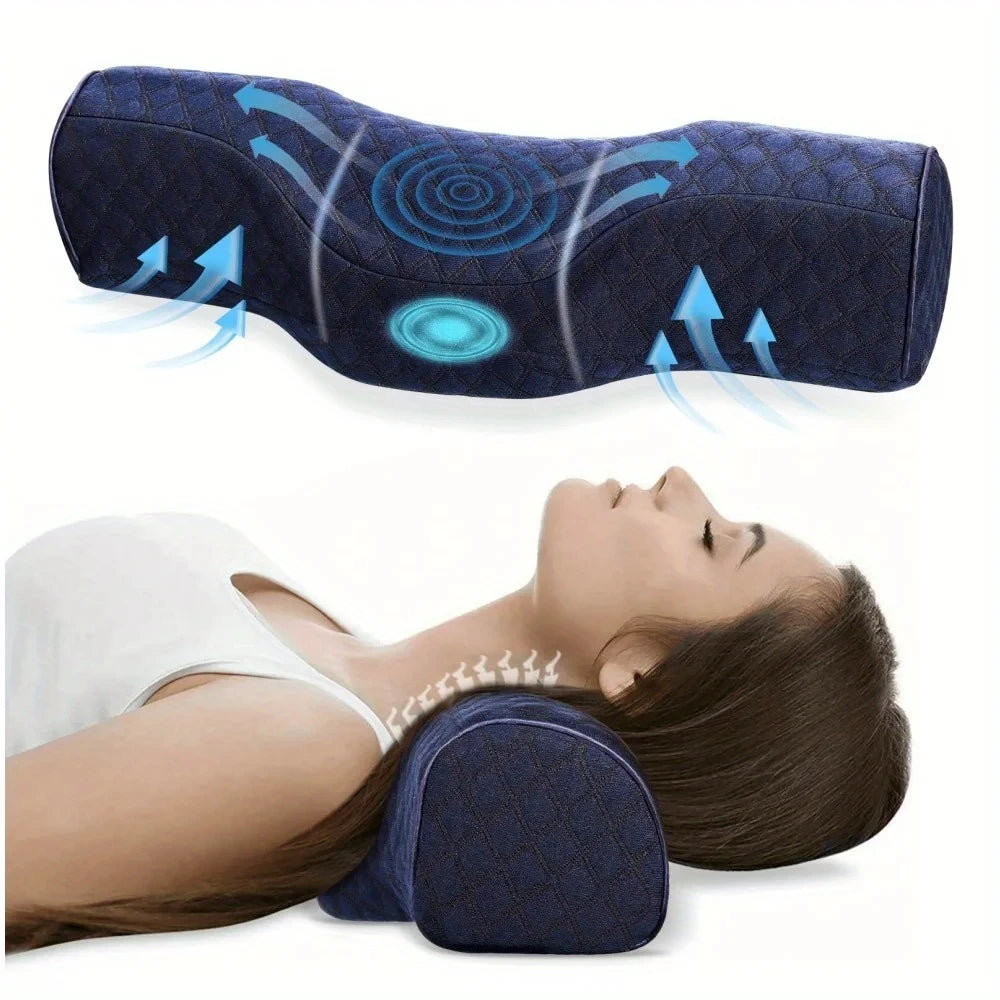 Almohada Cervical Ortopédica Viscoelástica para Dormir Ergonómica