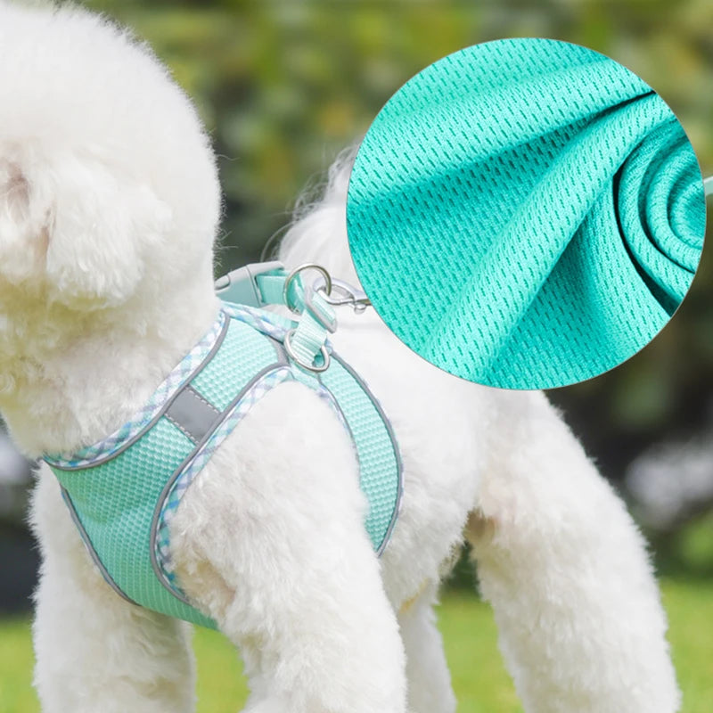 Arnés Reflectante para Perro con Correa Ajustable y Transpirable
