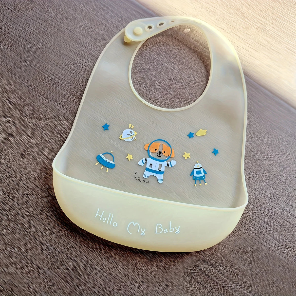 Babero de Silicona Impermeable para Bebé con Bolsillo Recogemigas