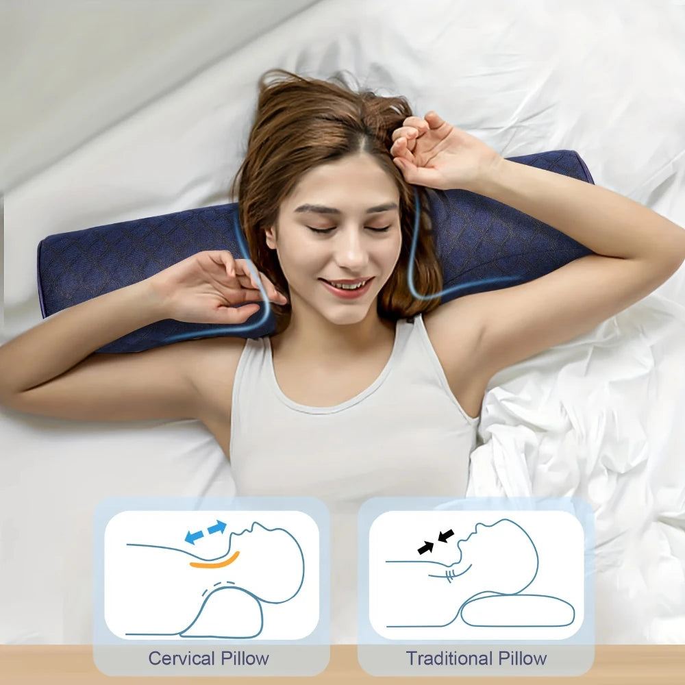 Almohada Cervical Ortopédica Viscoelástica para Dormir Ergonómica
