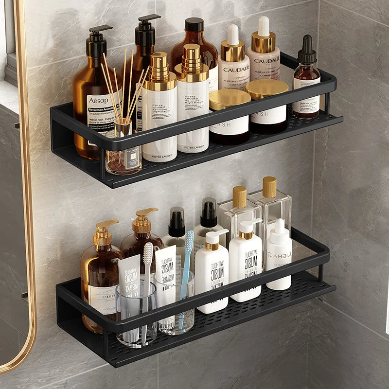 Estante de Baño de Aluminio para Pared Organizador Multifuncional