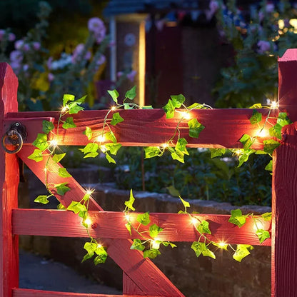 Guirnalda LED Decorativa con Hiedra Artificial para Interior