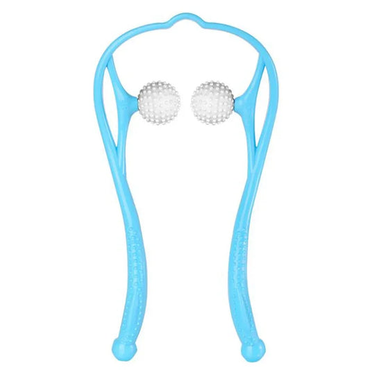 Masajeador Manual de Cuello con Doble Rodillo para Cervicales