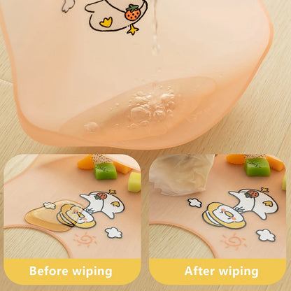Babero de Silicona Impermeable para Bebé con Bolsillo Recogemigas